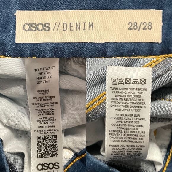 Asos Blue Regular Wash Skinny Denim Jeans 28 - Picture 5 of 6